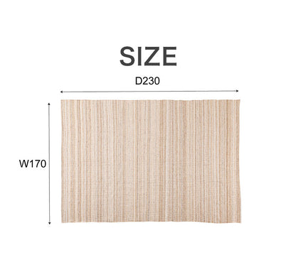 ラグ カーペット 絨毯 長方形 四角 170 230 リビング 寝室 シンプル おしゃれ ベージュ 混色 ストライプ 手織り オールシーズン コットン 綿 ナチュラル 北欧 モダン(代引不可)