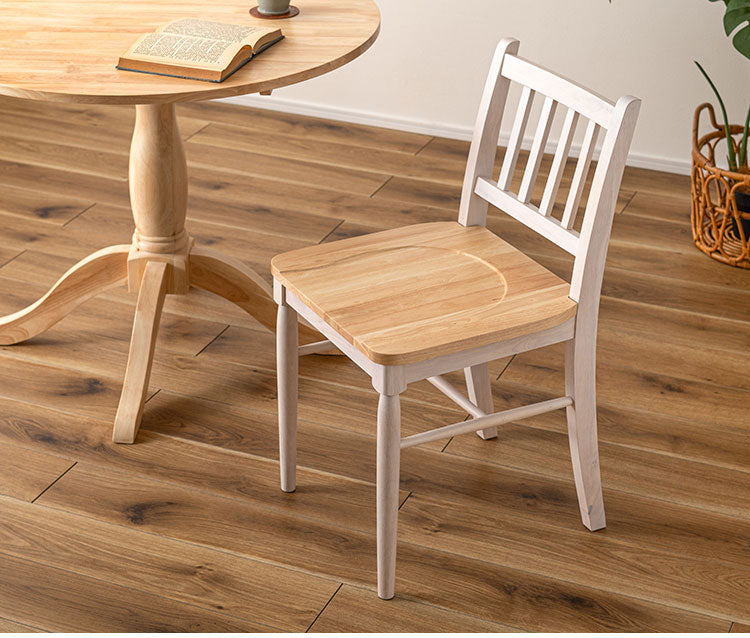 ダイニングチェア VET-220 東谷 チェア 椅子 イス フレンチカントリー カントリー 木製 天然木 コンパクト スリム ホワイト ナチュラル カフェ 脚裏クッション付き 堀り込み加工(代引不可)