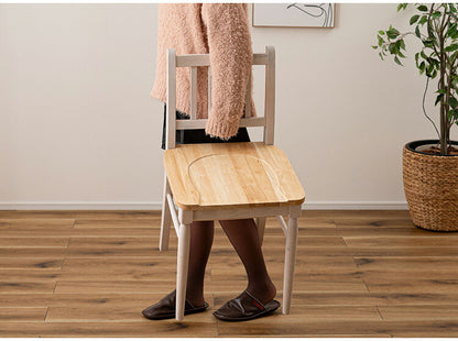 ダイニングチェア VET-220 東谷 チェア 椅子 イス フレンチカントリー カントリー 木製 天然木 コンパクト スリム ホワイト ナチュラル カフェ 脚裏クッション付き 堀り込み加工(代引不可)