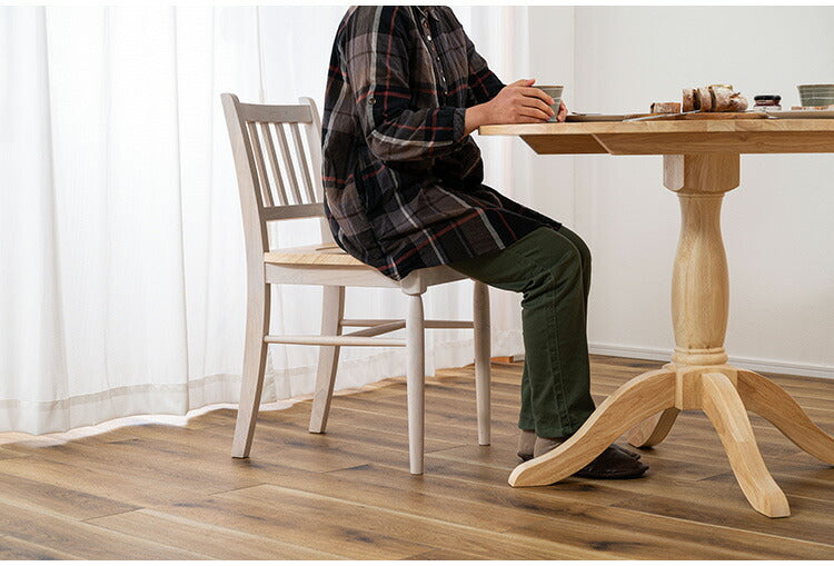 ダイニングチェア VET-220 東谷 チェア 椅子 イス フレンチカントリー カントリー 木製 天然木 コンパクト スリム ホワイト ナチュラル カフェ 脚裏クッション付き 堀り込み加工(代引不可)