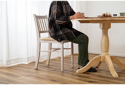 ダイニングチェア VET-220 東谷 チェア 椅子 イス フレンチカントリー カントリー 木製 天然木 コンパクト スリム ホワイト ナチュラル カフェ 脚裏クッション付き 堀り込み加工(代引不可)