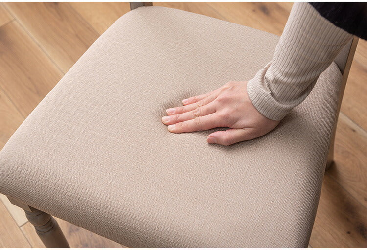 ダイニングチェア アンティーク ターンドレッグ ラバーウッド 天然木 木製 ブラウン グレー クラシック シャビーシック シンプル 椅子 イス いす チェアー ろくろ脚 ファブリック おしゃれ インテリア(代引不可)