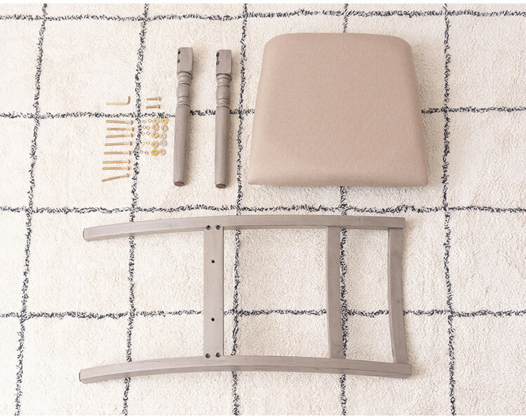 ダイニングチェア アンティーク ターンドレッグ ラバーウッド 天然木 木製 ブラウン グレー クラシック シャビーシック シンプル 椅子 イス いす チェアー ろくろ脚 ファブリック おしゃれ インテリア(代引不可)