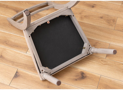 ダイニングチェア アンティーク ターンドレッグ ラバーウッド 天然木 木製 ブラウン グレー クラシック シャビーシック シンプル 椅子 イス いす チェアー ろくろ脚 ファブリック おしゃれ インテリア(代引不可)