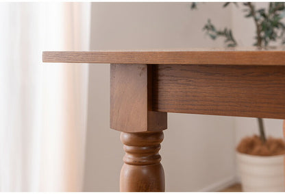 ダイニングテーブル 幅150cm 奥行80cmアンティーク ターンドレッグ アッシュ ラバーウッド 長方形 四角 天然木 木製 ブラウン グレー クラシック シャビーシック 食卓机 おしゃれ 北欧 ダイニング(代引不可)