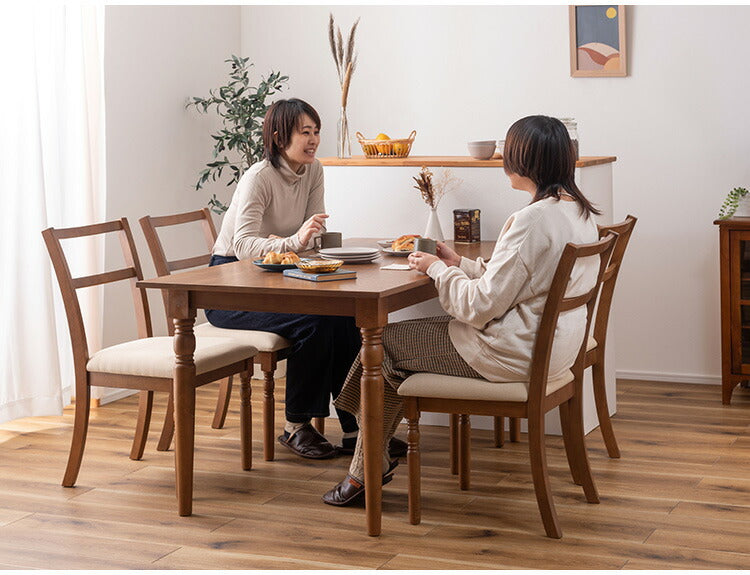 ダイニングテーブル 幅150cm 奥行80cmアンティーク ターンドレッグ アッシュ ラバーウッド 長方形 四角 天然木 木製 ブラウン グレー クラシック シャビーシック 食卓机 おしゃれ 北欧 ダイニング(代引不可)