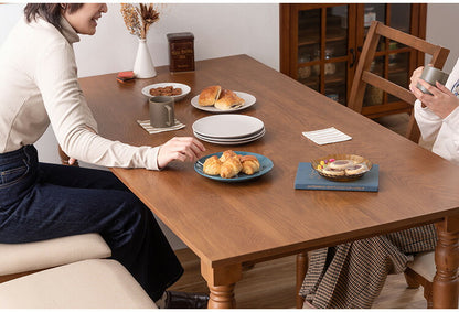 ダイニングテーブル 幅150cm 奥行80cmアンティーク ターンドレッグ アッシュ ラバーウッド 長方形 四角 天然木 木製 ブラウン グレー クラシック シャビーシック 食卓机 おしゃれ 北欧 ダイニング(代引不可)