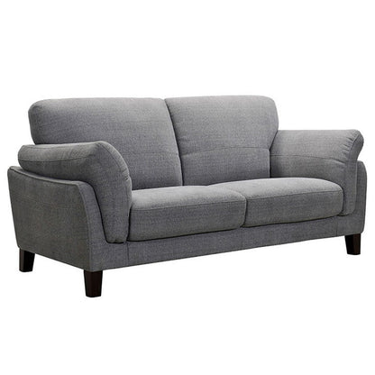 ソファ ボリュームソファ ファブリック ワイドラブ くつろぎ ウレタンフォーム 木脚 グレー カジュアル リビング ボリュームクッション 北欧 シンプル おしゃれ 高級感 やわらかい(代引不可)