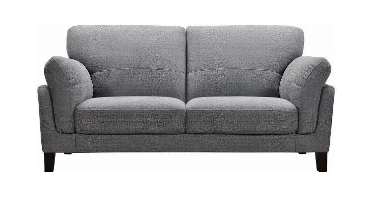 ソファ ボリュームソファ ファブリック ワイドラブ くつろぎ ウレタンフォーム 木脚 グレー カジュアル リビング ボリュームクッション 北欧 シンプル おしゃれ 高級感 やわらかい(代引不可)