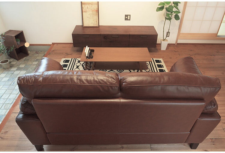 本革ソファ ブラック ソファ 椅子 家具 おしゃれ インテリア 2人掛け ソファー 木フレーム ウィービングベルト 本革 ボンデッドレザー 人気 おすすめ(代引不可)