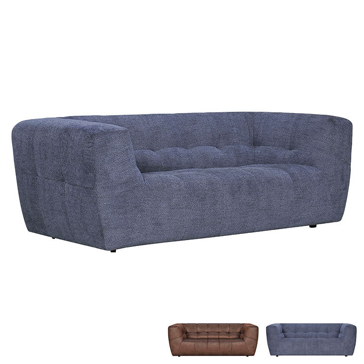 ソファ ソファー 3人掛け 3人用 肘付き アーム付き 高級感 上品 ゴージャス ラグジュアリー おしゃれ ネイビー ブラウン リビング 幅約190cm(代引不可)