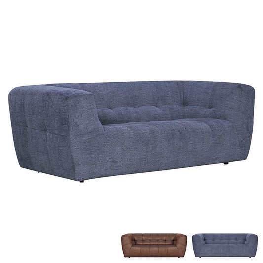 ソファ ソファー 3人掛け 3人用 肘付き アーム付き 高級感 上品 ゴージャス ラグジュアリー おしゃれ ネイビー ブラウン リビング 幅約190cm(代引不可)