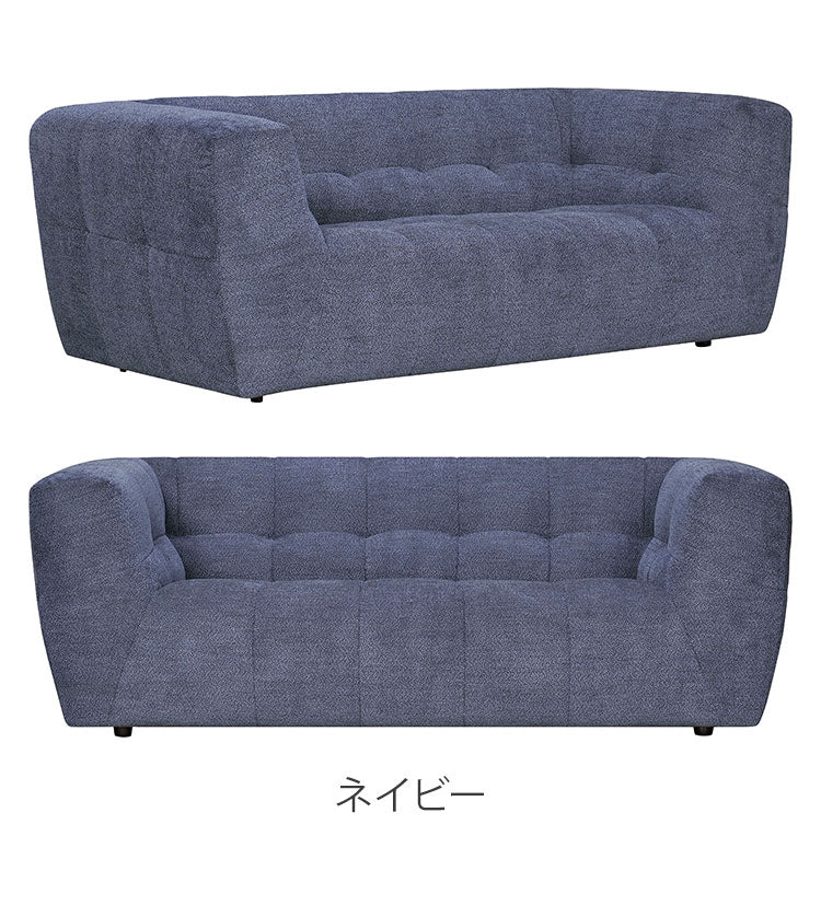 ソファ ソファー 3人掛け 3人用 肘付き アーム付き 高級感 上品 ゴージャス ラグジュアリー おしゃれ ネイビー ブラウン リビング 幅約190cm(代引不可)