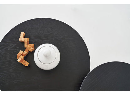 サイドテーブル 天然木 木製 古材 ナイトテーブル 木製 天然木 丸い 丸型 円形 おしゃれ 北欧 ヴィンテージ ビンテージ モダン ブラック 黒 ブラウン 新生活(代引不可)