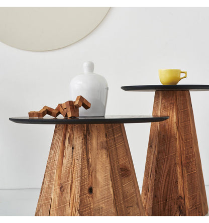 ローテーブル 幅60cm 天然木 古材 センターテーブル リビングテーブル 机 木製 天然木 丸い 丸型 円形 おしゃれ 北欧 ヴィンテージ ビンテージ モダン ブラック 黒 ブラウン(代引不可)