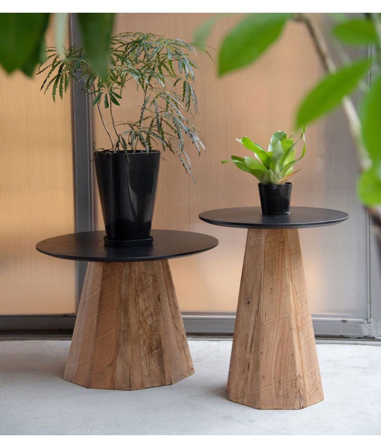 ローテーブル 幅60cm 天然木 古材 センターテーブル リビングテーブル 机 木製 天然木 丸い 丸型 円形 おしゃれ 北欧 ヴィンテージ ビンテージ モダン ブラック 黒 ブラウン(代引不可)