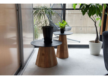 ローテーブル 幅60cm 天然木 古材 センターテーブル リビングテーブル 机 木製 天然木 丸い 丸型 円形 おしゃれ 北欧 ヴィンテージ ビンテージ モダン ブラック 黒 ブラウン(代引不可)