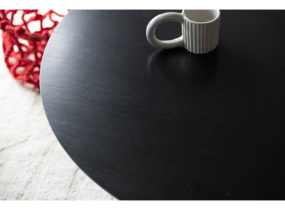 ローテーブル 幅90cm 天然木 古材 センターテーブル リビングテーブル 机 木製 天然木 丸い 丸型 円形 おしゃれ 北欧 ヴィンテージ ビンテージ モダン ブラック 黒 ブラウン(代引不可)