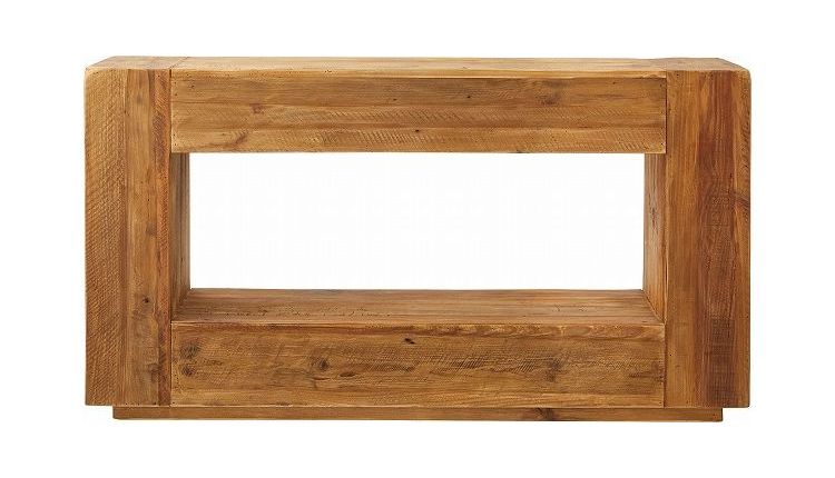 コンソール パイン古材 ラック 収納 ディスプレイ コレクション 引き出し付き 古材 天然木 パイン材 ナチュラル 面取り加工(代引不可)