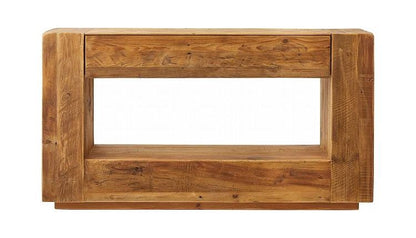 コンソール パイン古材 ラック 収納 ディスプレイ コレクション 引き出し付き 古材 天然木 パイン材 ナチュラル 面取り加工(代引不可)