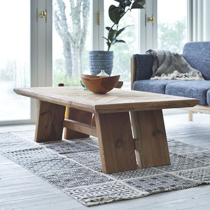 テーブル リビングテーブル ローテーブル センターテーブル 幅130cm 古材 パイン古材 天然木 ナチュラル おしゃれ シンプル(代引不可)