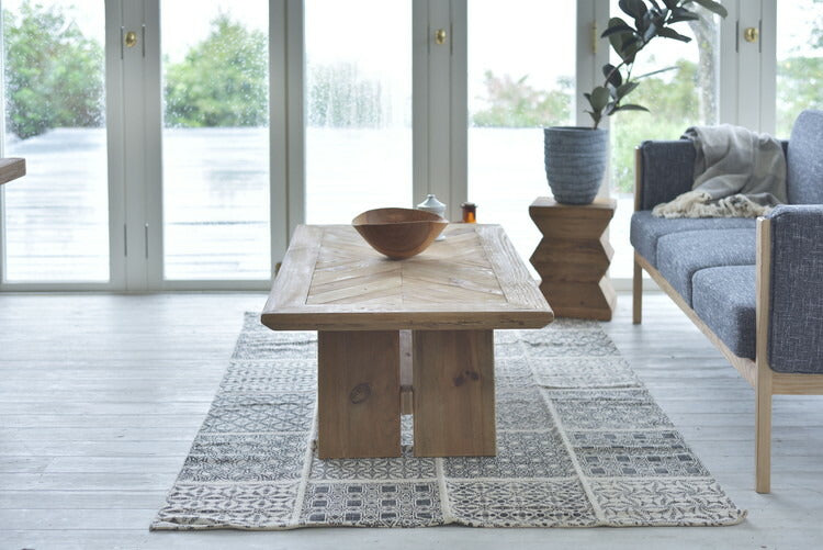 テーブル リビングテーブル ローテーブル センターテーブル 幅130cm 古材 パイン古材 天然木 ナチュラル おしゃれ シンプル(代引不可)