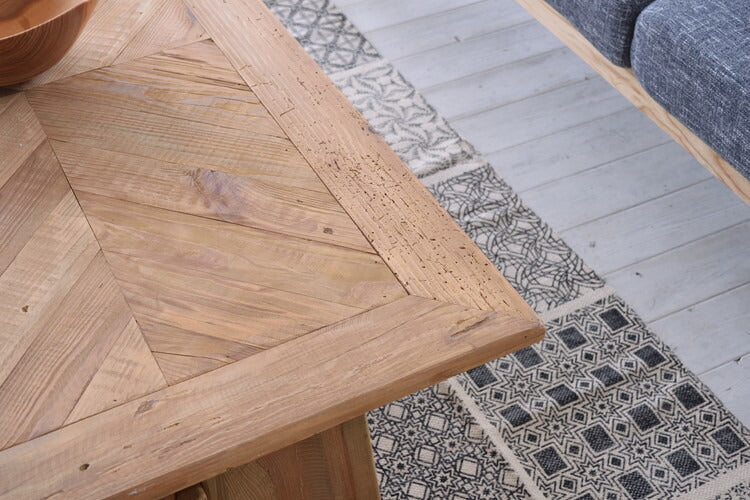 テーブル リビングテーブル ローテーブル センターテーブル 幅130cm 古材 パイン古材 天然木 ナチュラル おしゃれ シンプル(代引不可)