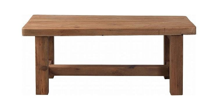 ベンチ 椅子 長椅子 チェア 木製 天然木 パイン材 古材 アンティーク シンプル レトロ アームレス 背もたれなし 幅110cm おしゃれ 重厚感(代引不可)