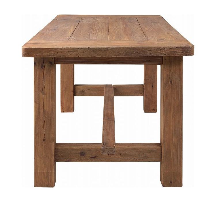 テーブル ダイニングテーブル 食卓テーブル 木製 天然木 パイン古材 アンティーク シンプル レトロ 幅160cm 什器 おしゃれ 重厚感(代引不可)