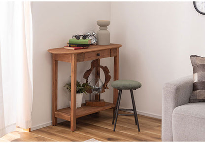 コンソール 幅95cm 天然木 収納 インテリア 北欧 かわいい おしゃれ 引き出し 組立 リビング ダイニング テーブル デスク スリム コンパクト 省スペース(代引不可)