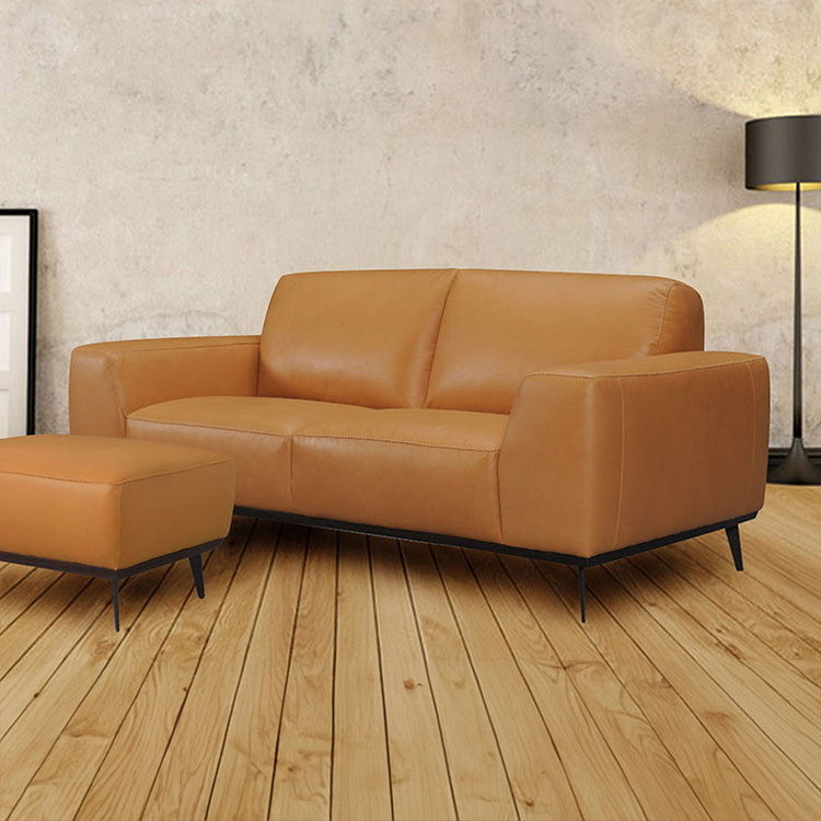 ソファ ソファー 肘掛け アームソファ 脚付き 幅200cm チェア 本革 革 レザー スチール スタイリッシュ 高級感 上品 上質 ミッドセンチュリー ステッチ おしゃれ(代引不可)