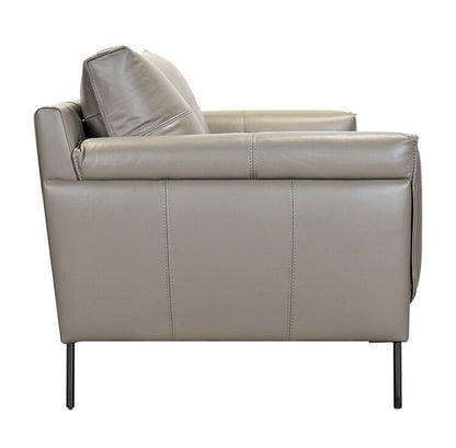 ソファ 2人掛け 3人掛け 幅193cm ソファベッド グレー 本革 レザー 木製フレーム 肘置き 肘付き ローソファ コンパクト フロアソファ おしゃれ 北欧 リビング 一人暮らし シンプル 新生活(代引不可)