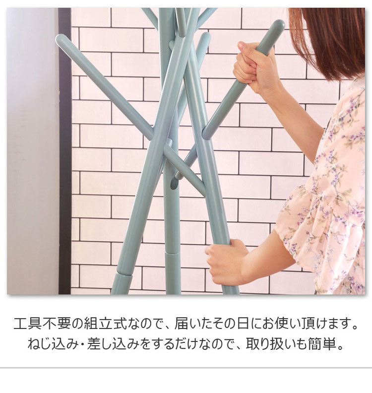 ハンガーラック 高さ174cm WIS-551 東谷 コートハンガー ポールハンガー ハンガー 帽子ハンガー かばん掛け 洋服収納 天然木 リビング ディスプレイ 店舗 ブティック(代引不可)