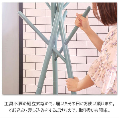 ハンガーラック 高さ174cm WIS-551 東谷 コートハンガー ポールハンガー ハンガー 帽子ハンガー かばん掛け 洋服収納 天然木 リビング ディスプレイ 店舗 ブティック(代引不可)