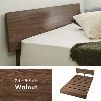 ベッドフレーム ステージベッド マットレスセット ポケットルコイルマットレス 宮付き シングル 宮棚 すのこベッド フロアベッド ロータイプ おしゃれ ローベッド 木製 木目調 木製ベッド