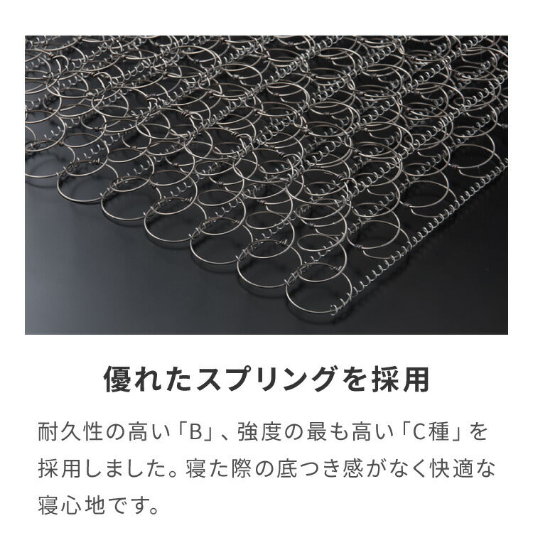ボンネルコイル マットレス シングル マット 三つ折り ボンネルマット スプリングマット ベッドマット 3つ折り 折りたたみ ボンネルマット スプリングマットレス 硬め 高品質