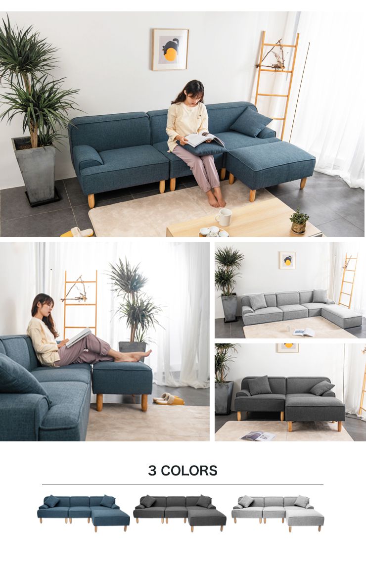 カウチソファ 3人掛け ソファー ソファ 北欧 おしゃれ 天然木脚 クッション付き ハイタイプ ロータイプ 3人掛けソファ 三人掛け ローソファ フロアソファ カウチソファー ソファーベッド リビングソファー(代引不可)