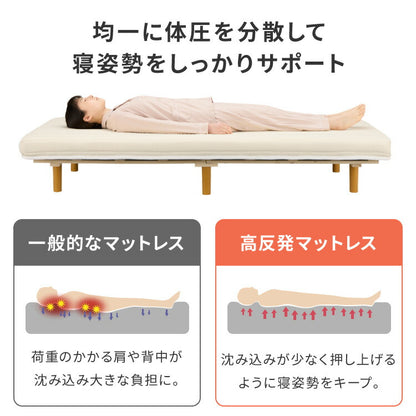 脚付きマットレス シングル ベッド ローベッド マットレス付き マットレス 圧縮配送 シンプル 脚付マットレス マットレスベッド 脚付き 新生活 高反発 コンパクト 足つきマットレス すのこベッド