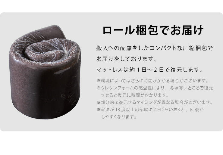 高反発 マットレス シングル 洗える カバー 収納バンド付き 厚さ10cm 190N 高密度 エコテックス認証 ウレタン マット ゴムバンド 腰痛 コンパクト ベッド 硬め 敷き布団 寝具