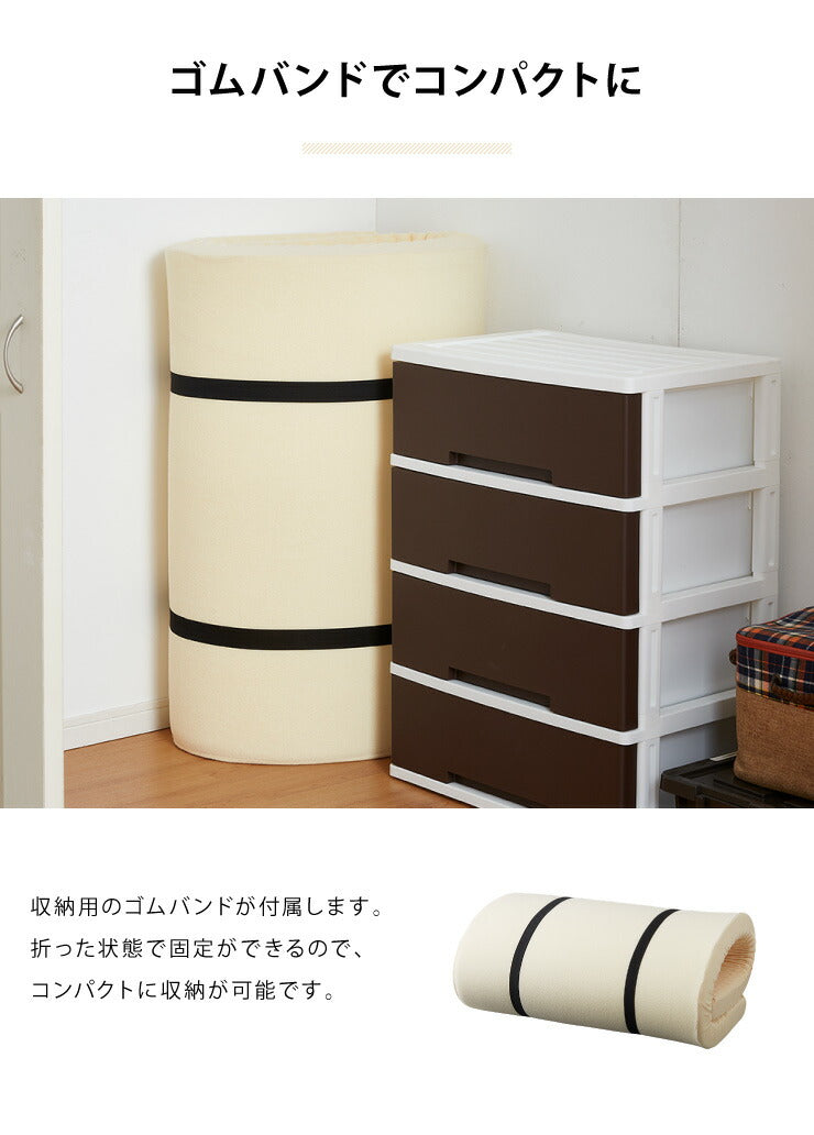 高反発マットレス シングル プロファイル 洗える カバー 収納バンド付き 厚さ10cm 190N ウレタン 腰痛 マット ゴムバンド 硬め