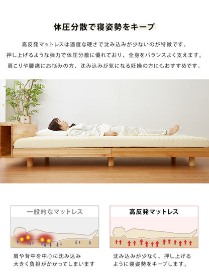 高反発マットレス シングル プロファイル 洗える カバー 収納バンド付き 厚さ10cm 190N ウレタン 腰痛 マット ゴムバンド 硬め