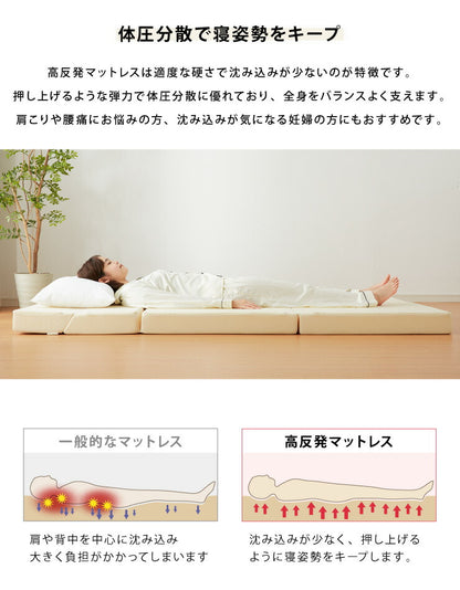 ソファベッド ソファマットレス 折りたたみ ソファ コンパクト ベッド 高反発 4つ折り 4way 一人掛け 折りたたみベッド 軽量 マットレス ダブル ごろ寝ソファ ローソファ フロアソファ ソファーベッド おしゃれ 洗える カバー
