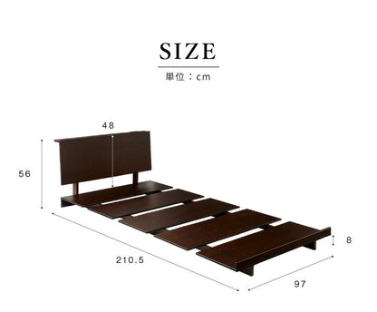 フロアベッド シングル フレームのみ 棚付き コンセント付き 宮棚 ロースタイル 木製 すのこ 北欧 ベッド ローベッド ベッドフレーム すのこベッド ベット
