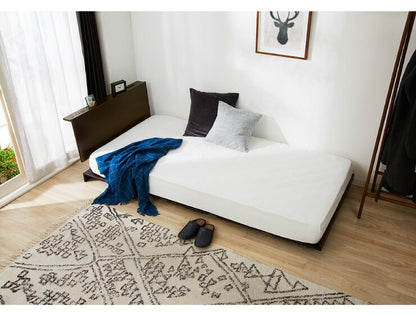 フロアベッド シングル フレームのみ 棚付き コンセント付き 宮棚 ロースタイル 木製 すのこ 北欧 ベッド ローベッド ベッドフレーム すのこベッド ベット