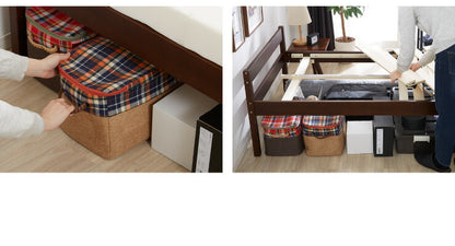 ベッド シングル すのこ 木製 ベッドフレーム  耐荷重200kg 高さ調節 3段階 天然木 北欧 すのこベッド フレーム レトロ シンプル おしゃれ ナチュラル 高さ調整