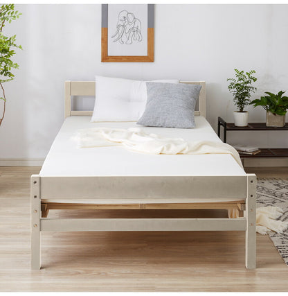 ベッド シングル すのこ 木製 ベッドフレーム  耐荷重200kg 高さ調節 3段階 天然木 北欧 すのこベッド フレーム レトロ シンプル おしゃれ ナチュラル 高さ調整