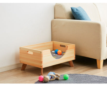 ペットベッド 木製 洗える クッション付き ペット用 猫用 犬用 ベッド 寝具 春 夏 秋 冬 天然木 おしゃれ ペット 犬 猫 小型犬