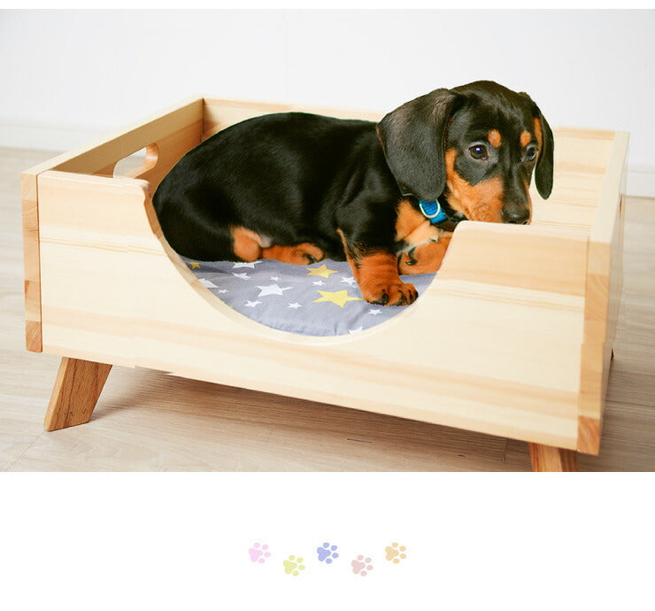 ペットベッド 木製 洗える クッション付き ペット用 猫用 犬用 ベッド 寝具 春 夏 秋 冬 天然木 おしゃれ ペット 犬 猫 小型犬