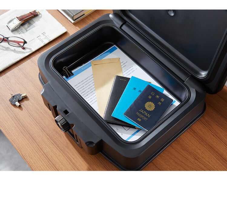 金庫 耐火 防水 家庭用 7L 5L 幅44cm×奥行37cm×高さ16.5cm 幅38cm×奥行32.5cm×高さ16.5cm A4 A5 手提げ 小型 パスポート 通帳 防災 防災対策 家庭用金庫 耐火金庫 耐水 頑丈 持ち運び 鍵 チューブラーキー