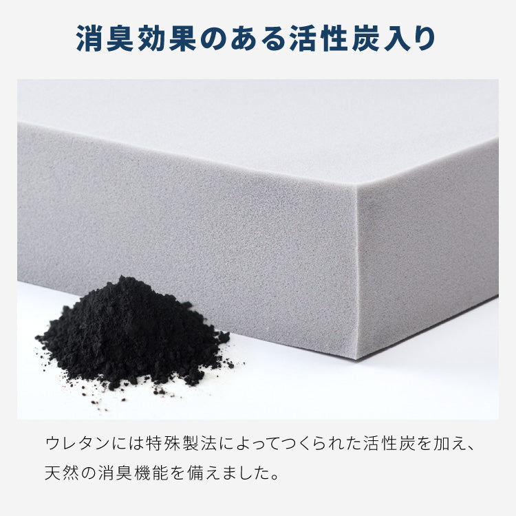 高反発マットレス シングル 極厚10cm 高密度 30D 高反発 300N フラット 三つ折り 硬め ウレタン へたりにくい 活性炭入り 消臭 両面仕様 リバーシブル へたりにくい 洗える 超高反発 敷布団